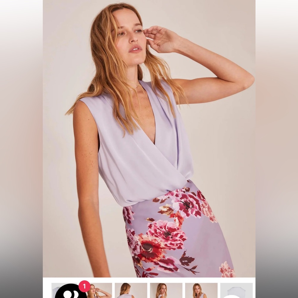 BNWT Favorite Daughter sleeveless date blouse lilac sz XL